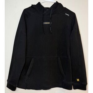 UNRL Mens 10th Anniversary Legacy Hoodie Black Gold Roman Numeral XS